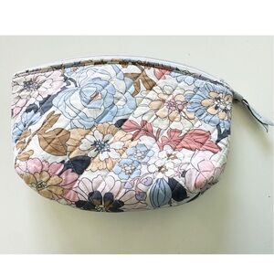 Vera Bradley Aloha Blooms Cosmetic Pouch Pencil Pouch Blue Pink Grannychic